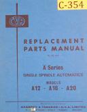 CVA-Kearney & Trecker-CVA Kearney Trecker No. 8, Single Spindle Automatic Attachments, Parts Manual-No. 8-05